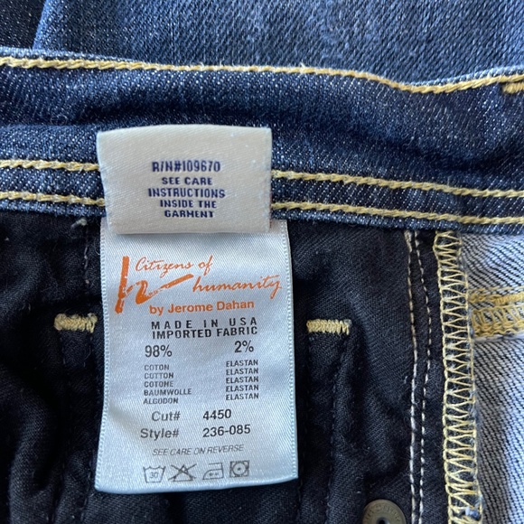 Size 25 Citizens of Humanity Jerome Dahan Skinny Leg Stretch Denim Blue Jeans - Picture 9 of 11